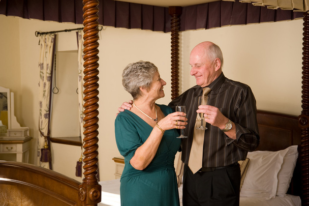 Senior couple celebrating - Photo, Image