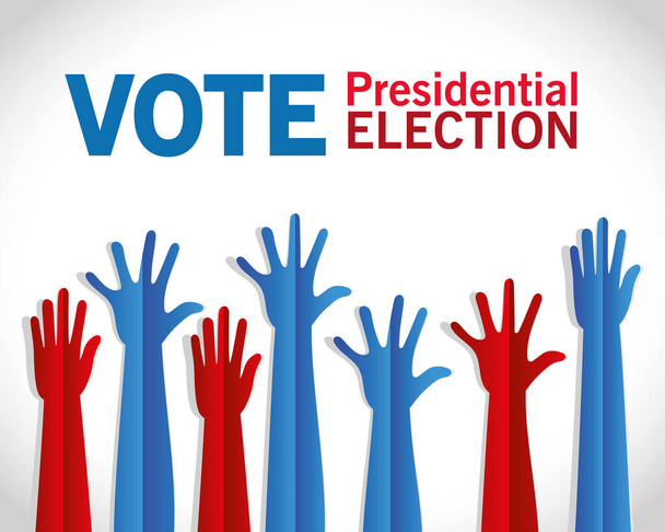 Elecciones presidenciales votan y entregan diseño vectorial - Vector, Imagen