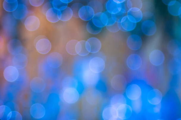 Abstract blue bokeh; Christmas and new year celebration theme background - Φωτογραφία, εικόνα