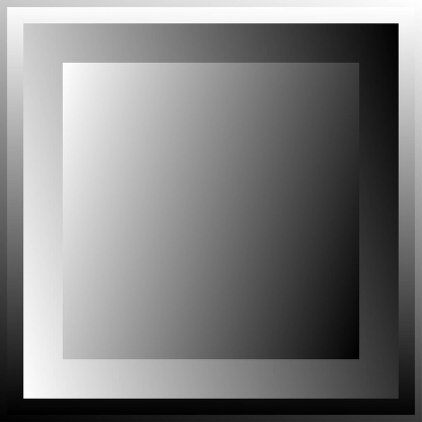 Overlapping squares, Blocks vector illustration. Grayscale squares - Vector, imagen