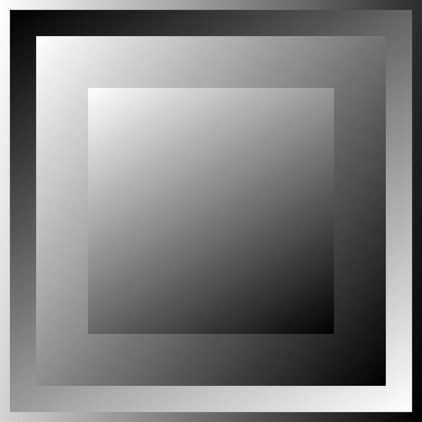 Overlapping squares, Blocks vector illustration. Grayscale squares - Wektor, obraz