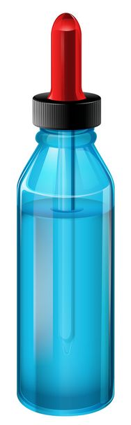 Синя медична пляшка з крапельницею
 - Вектор, зображення