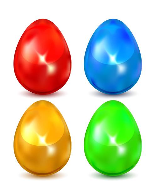 Set of four Easter eggs - Vector, afbeelding
