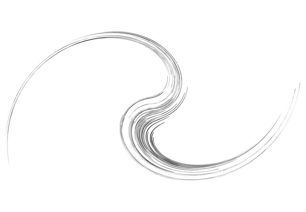Curve rotated Volute, Helix shape. Spiral, swirl and twirl design element. Cyclic Rotation, curl design. Vector - Vettoriali, immagini