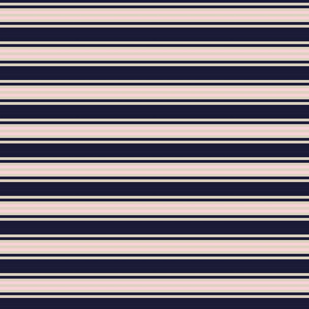 Rosa und Navy Horizontal gestreifte nahtlose Muster Hintergrund geeignet für Modetextilien, Grafiken - Vektor, Bild