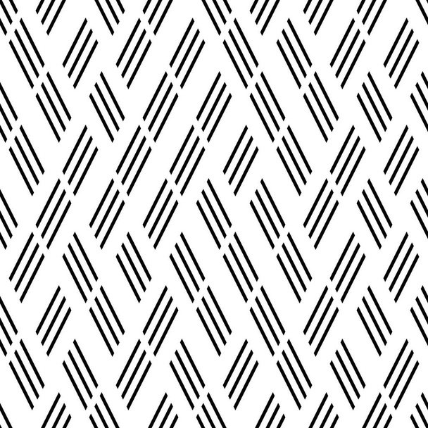 nahtloses Muster mit schrägen schwarzen Segmenten - Vektor, Bild