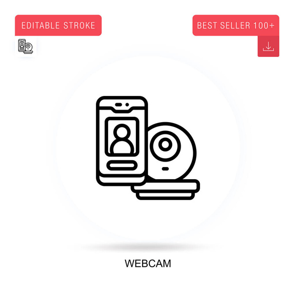 Icône vectorielle plate Webcam. Illustrations vectorielles de métaphore de concept isolé. - Vecteur, image