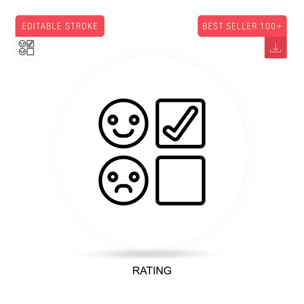 Rating flat vector icon. Vector isolated concept metaphor illustrations. - Vector, Image