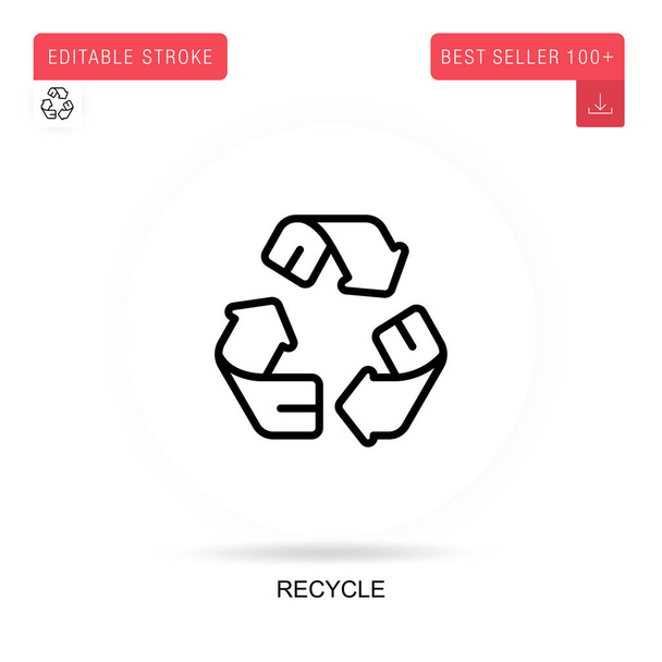 Recycle flat vector icon. Vector isolated concept metaphor illustrations. - Vector, Image