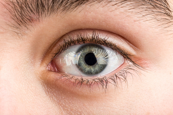tiener oog macro - Foto, afbeelding