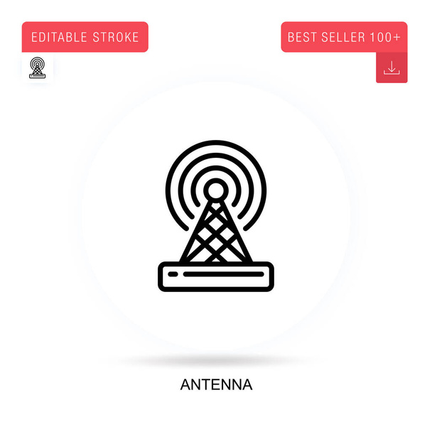 Antenna flat vector icon. Vector isolated concept metaphor illustrations. - Vector, Image