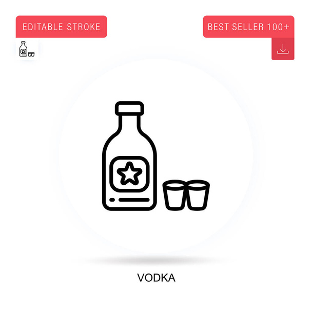 Vodka flat vector icon. Vector isolated concept metaphor illustrations. - Vector, Image