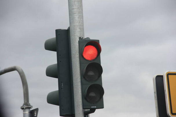traffic warning lights on road - Foto, imagen