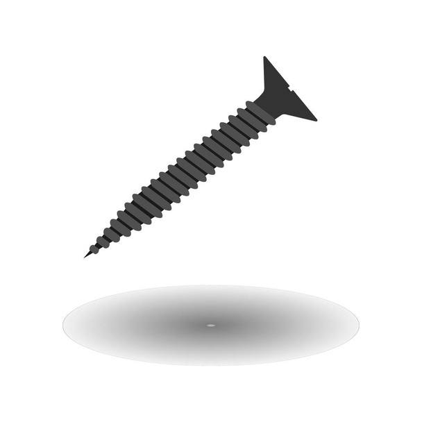 black screw logo stock vektor template - Vector, Image