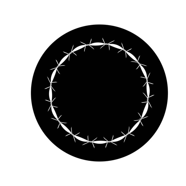 barbed wire logo  vektor template - Vector, Image
