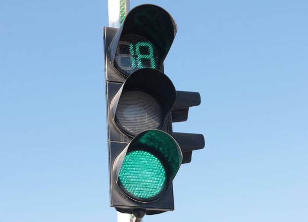 traffic warning lights on road - Foto, imagen