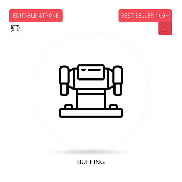 Buffing flat vector icon. Vector isolated concept metaphor illustrations. - Vector, Image