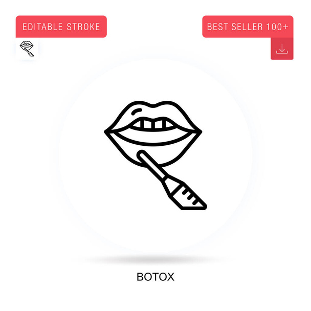 Botox flat vector icon. Vector isolated concept metaphor illustrations. - Vector, Image