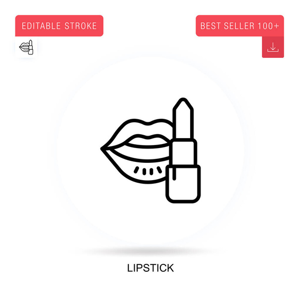 Lipstick flat vector icon. Vector isolated concept metaphor illustrations. - Vector, Image