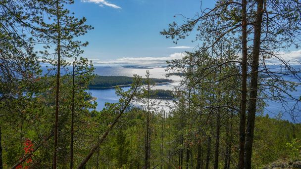 Kandalaksha and the surroundings of the city. Beautiful place, views of the Bay of Kandalaksh and the White Sea - Photo, Image