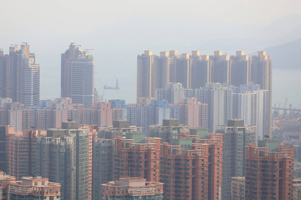 16 oct 2020 flatgebouw, residentieel gebouw tko Hong Kong. - Foto, afbeelding