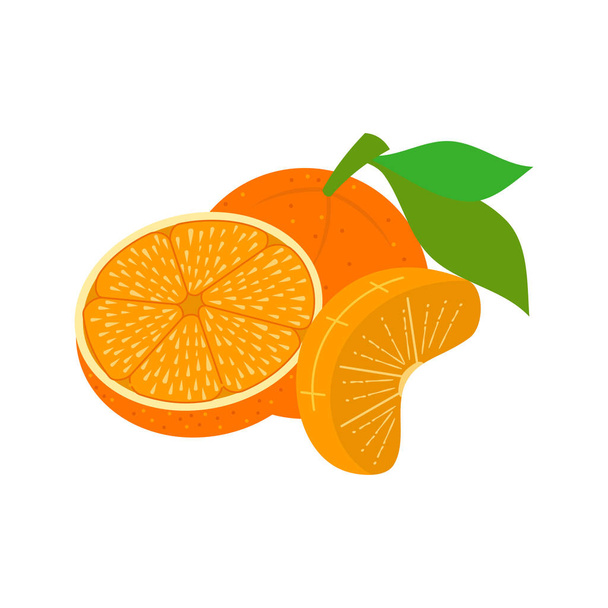 Orange Piece illustration Design Template - Vector, Image