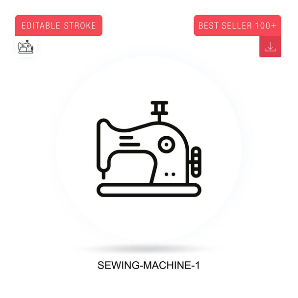 Sewing-machine-1フラットベクトルアイコン。ベクトル分離概念メタファーイラスト. - ベクター画像