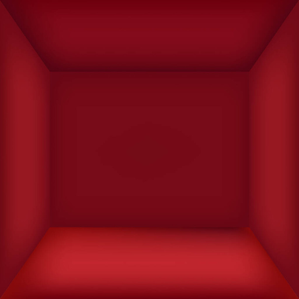 Red panoramic studio background with white glow - Vector - Vector, Image