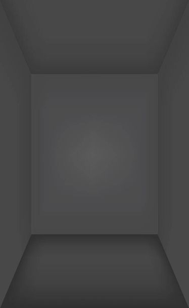 Czarny panoramiczny tło studio z białym blaskiem - Wektor - Wektor, obraz