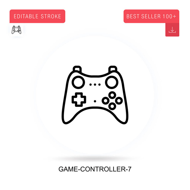 Game-controller-7 flache Vektor-Symbol. Vektor isolierte Konzeptmetapher-Illustrationen. - Vektor, Bild