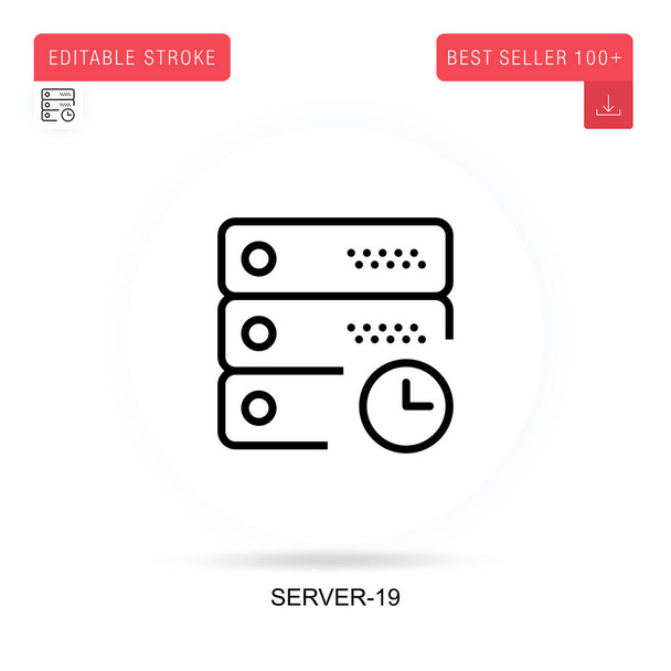 Server-19 flat vector icon. Vector isolated concept metaphor illustrations. - Vector, Image