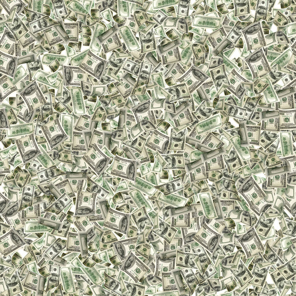 Бесшовный денежный фон. Доллар. Вашингтонские деньги. USD деньги изолированы на белом фоне - Фото, изображение