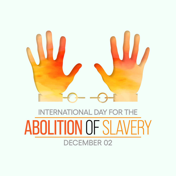 Vector illustratie over het thema van de Internationale Dag voor de Afschaffing van Slavernij waargenomen elk jaar op 2 december over de hele wereld. - Vector, afbeelding