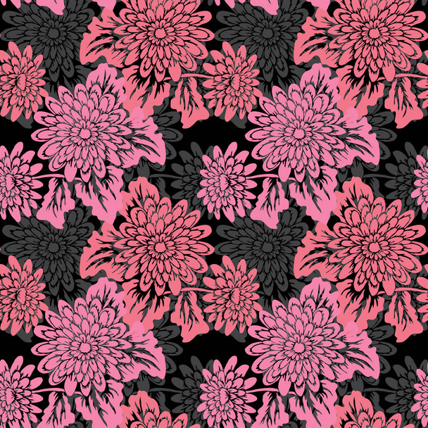 Elegant seamless pattern with gerbera flowers, design elements. Floral  pattern for invitations, cards, print, gift wrap, manufacturing, textile, fabric, wallpapers - Vector, afbeelding