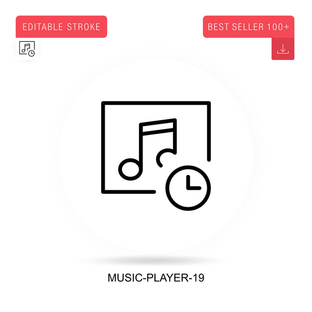 Music-player-19 flat vector icon. Vector isolated concept metaphor illustrations. - Vector, Image