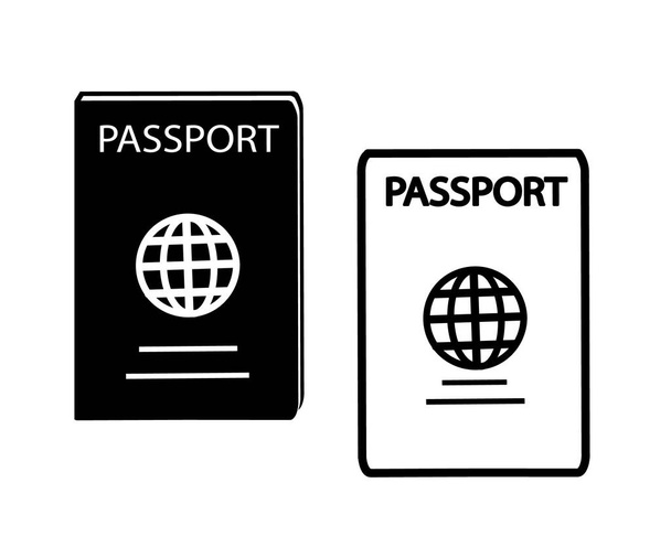白い背景のパスポート。シンボルだ。ベクターイラスト. - ベクター画像