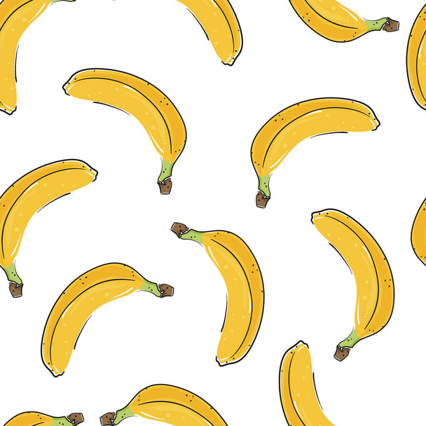 Banánmentes minta. Vektorillusztráció. - Vektor, kép