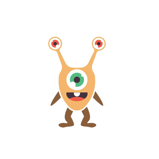 desenho animado monstros mascote ícone vetor ilustração design modelo web - Vetor, Imagem