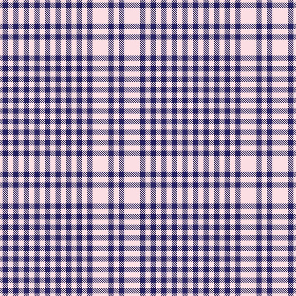 Patrón sin costura texturizado a cuadros Pink Navy Glen adecuado para textiles y gráficos de moda
 - Vector, Imagen