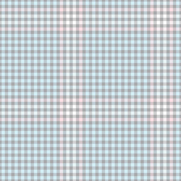 Sky Blue Glen Plaid textuur naadloos patroon geschikt voor mode textiel en graphics - Vector, afbeelding