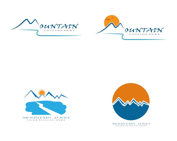 Логотип горы векторный шаблон - Вектор,изображение