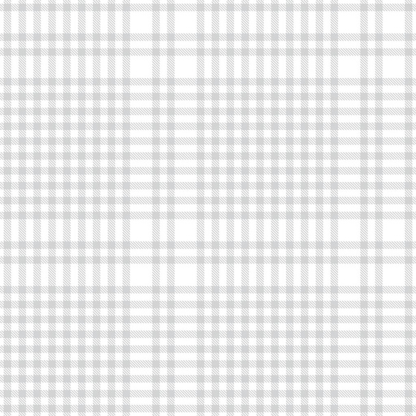 Bílý Glen Plaid texturovaný bezešvý vzor vhodný pro módní textil a grafiku - Vektor, obrázek