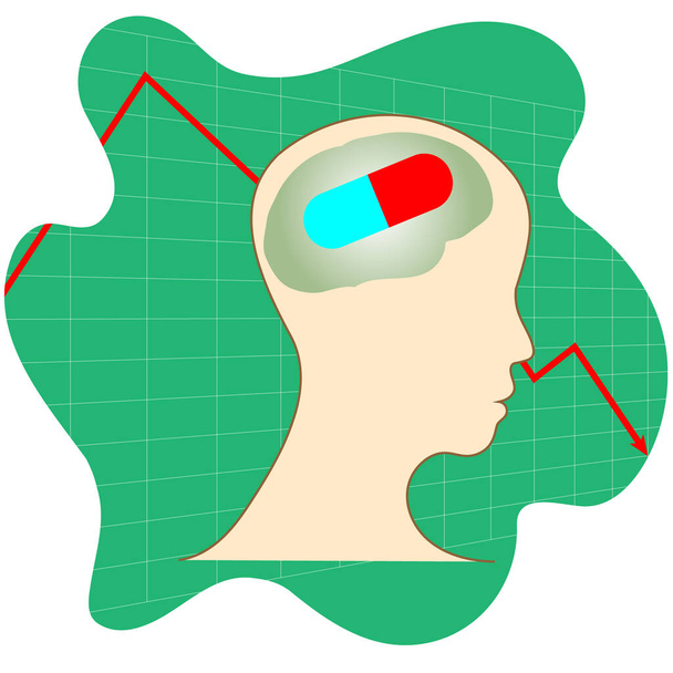 Лікування захворювань мозку за допомогою ліків
 - Вектор, зображення