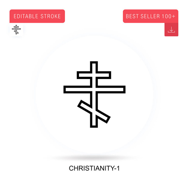 Christianity-1 flat vector icon. Vector isolated concept metaphor illustrations. - Vector, Image