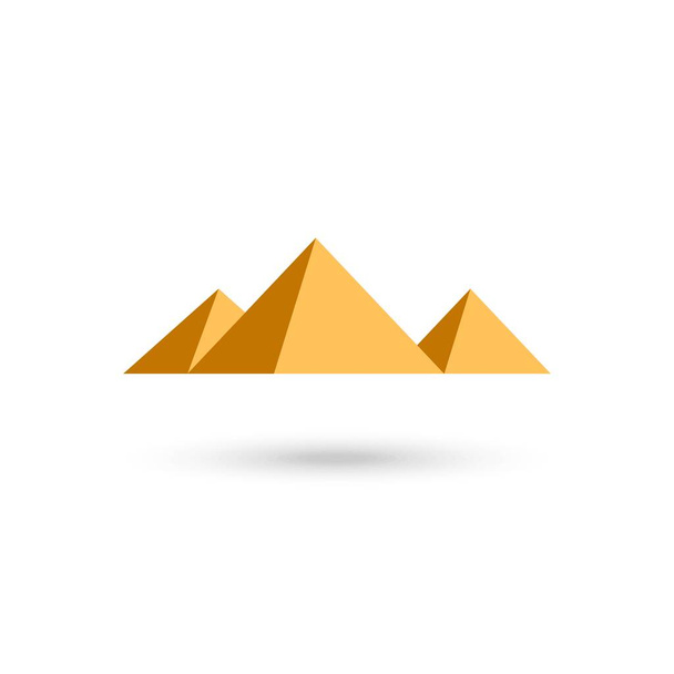 Gruppo delle piramidi egiziane - Vettoriali, immagini