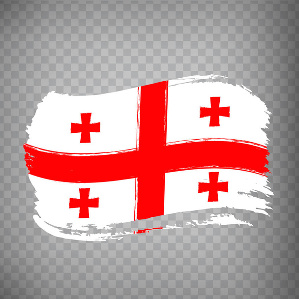 Прапор Грузії, мазковий фон. Flag Georgia on transparent background for your web site design, app, UI. Вікторна ілюстрація EPS10. - Вектор, зображення
