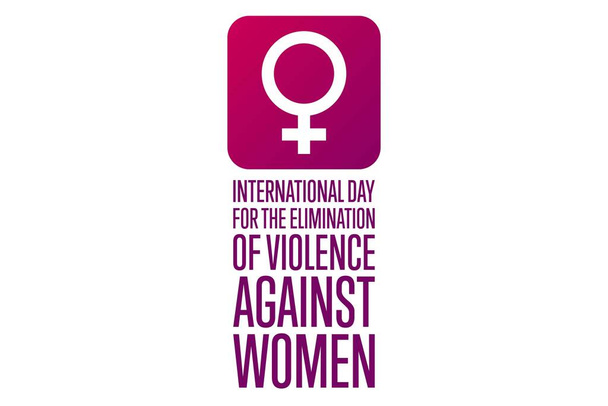 Día Internacional para la Eliminación de la Violencia contra la Mujer. 25 de noviembre. Plantilla para fondo, banner, tarjeta, póster con inscripción de texto. Ilustración del vector EPS10 - Vector, imagen