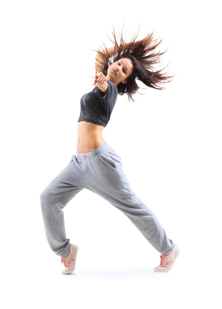 Teenage girl dancing - Фото, изображение