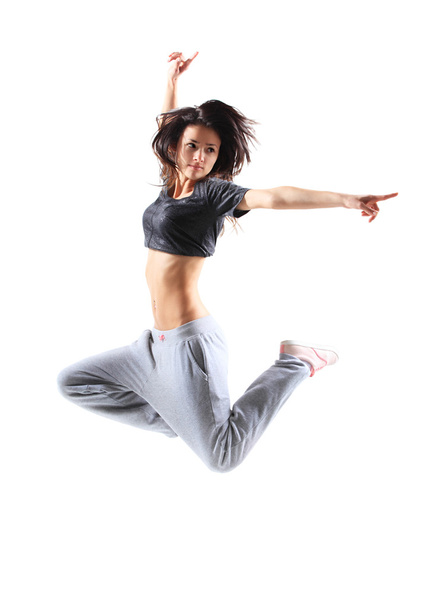 Teenage girl jumping - Fotó, kép