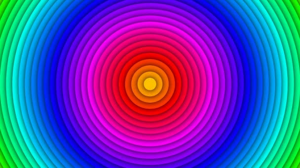 4K barevné duhové kruh vzor pohybu počítačové grafiky. Moderní design ilustrace krásné tapety pozadí - Záběry, video